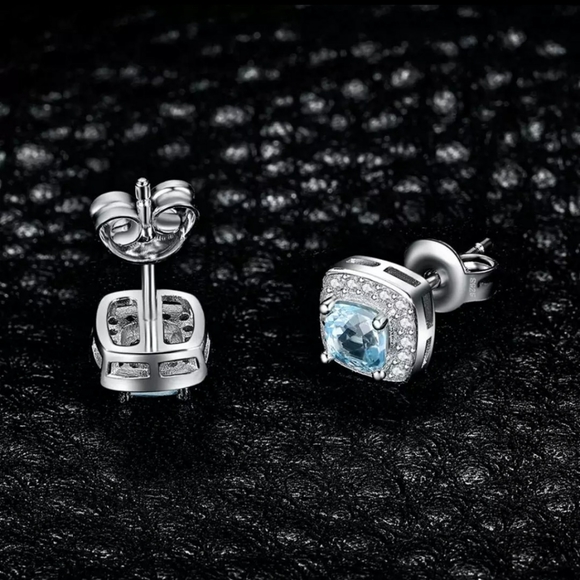 🎀Genuine S925 Topaz &Diamond Earings and Ring Set - Picture 2 of 11